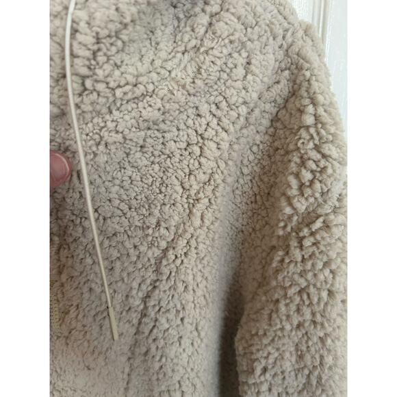 Cabin Fever by Ramatex Sherpa Pullover Hoodie 1/4 Zip Size M Unisex - Picture 2 of 3